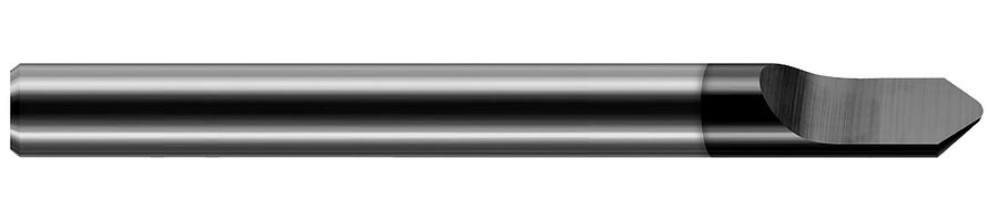 Picture of Harvey Tool 48810-C4 1/8 D x 30 DEG x .010 R ENGR, Diamond End Mill Standard Flute Standard Helix Carbide Diamond Single End Square Sharp